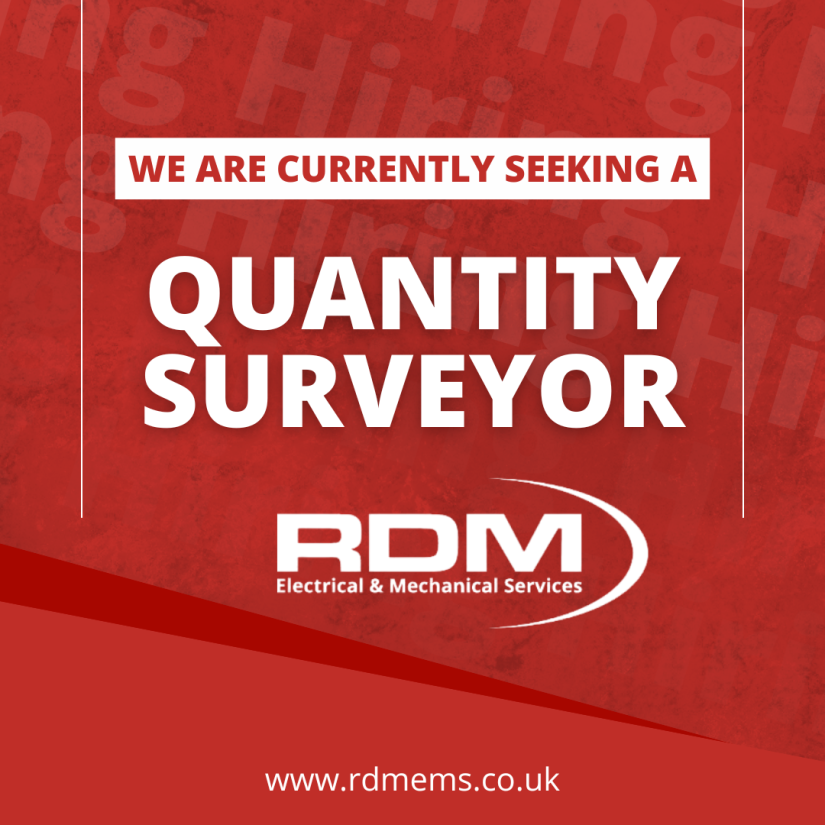 We’re Hiring – Seeking an experienced Quantity Surveyor!